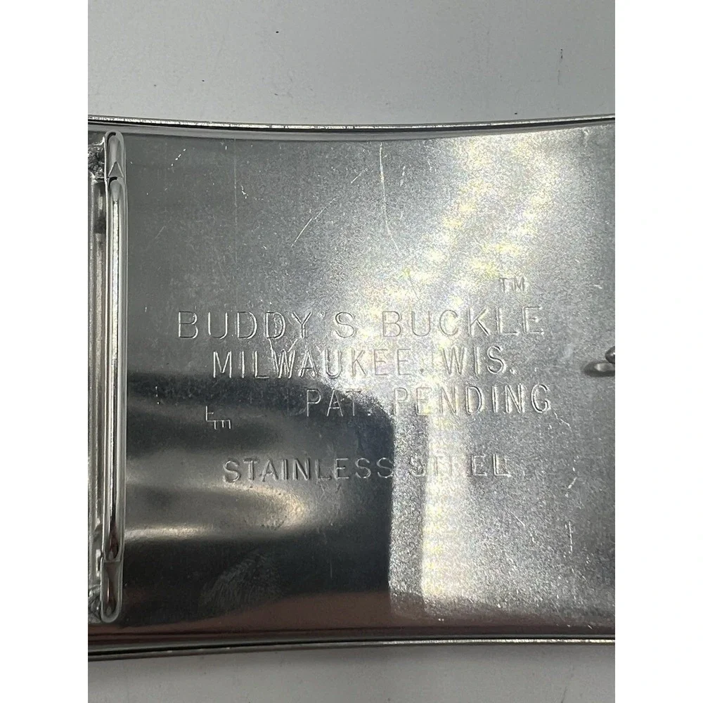 Vintage Buddy's Buckle Irish Setter Belt Buckle w/ Box Engraved Stainless Steel